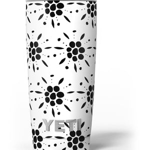 Black Floral Pedals with Clear Cacking - Skin Decal Vinyl Wrap Kit